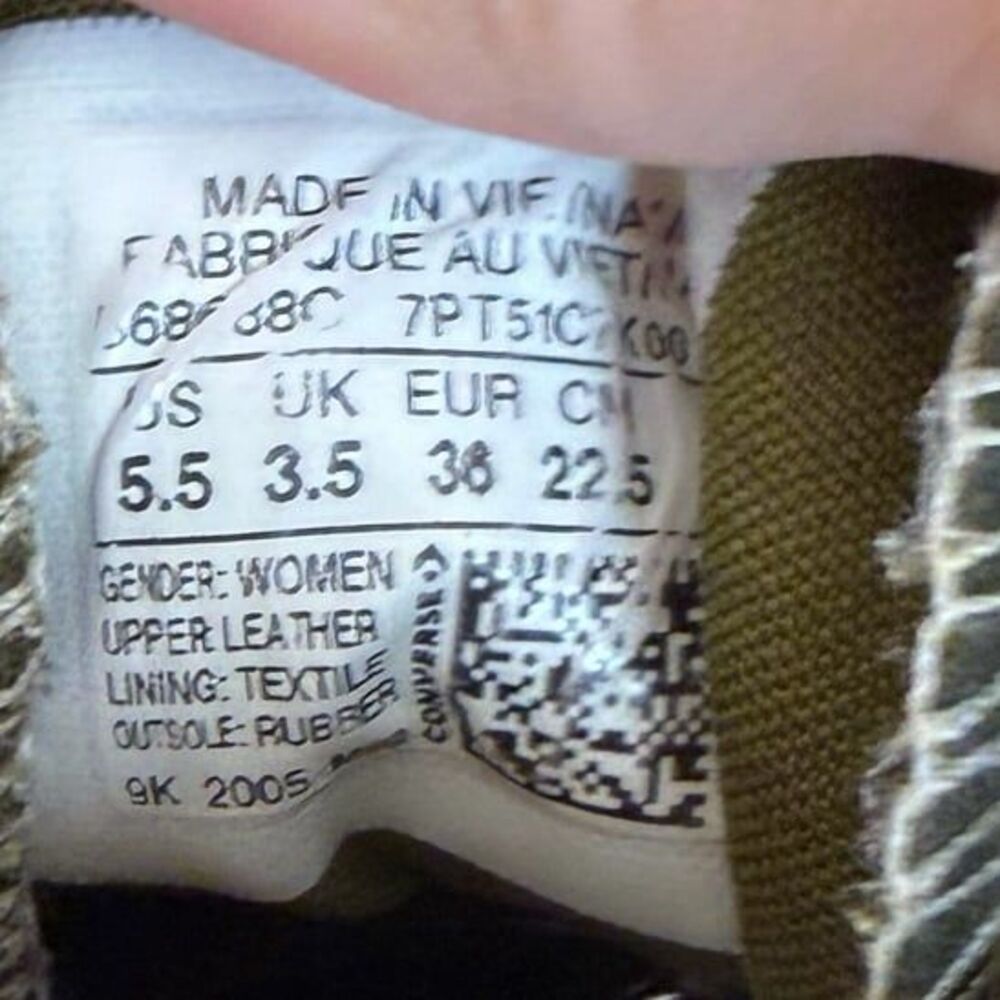 Converse Chuck Taylor All-Star Lift Cable Hi size 5.5 Moss Green shoes platform - Picture 7 of 8